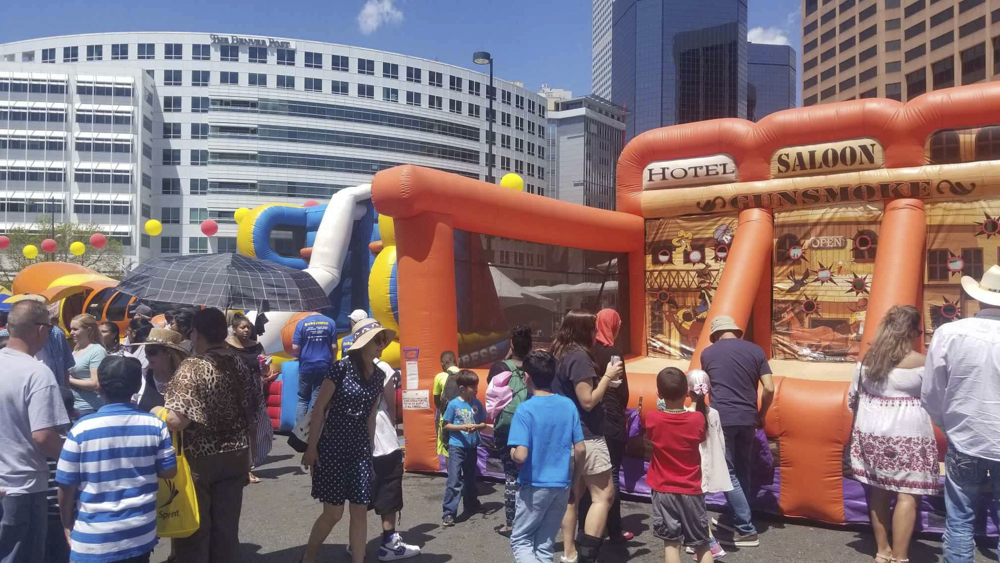 An event with our inflatable corporate party rentals in Colorado Springs, CO